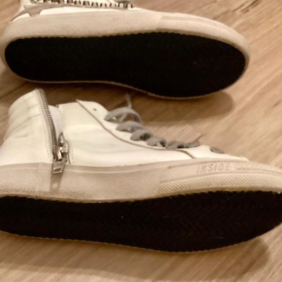 Golden Goose Deluxe Brand GGDB White and Silver High-Top Sneakers - Picture 11 of 16